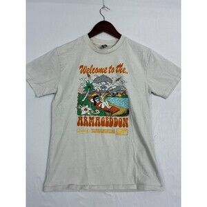 AS Colour Classic Welcome to Armageddon Graphic T Shirt Cream Size
